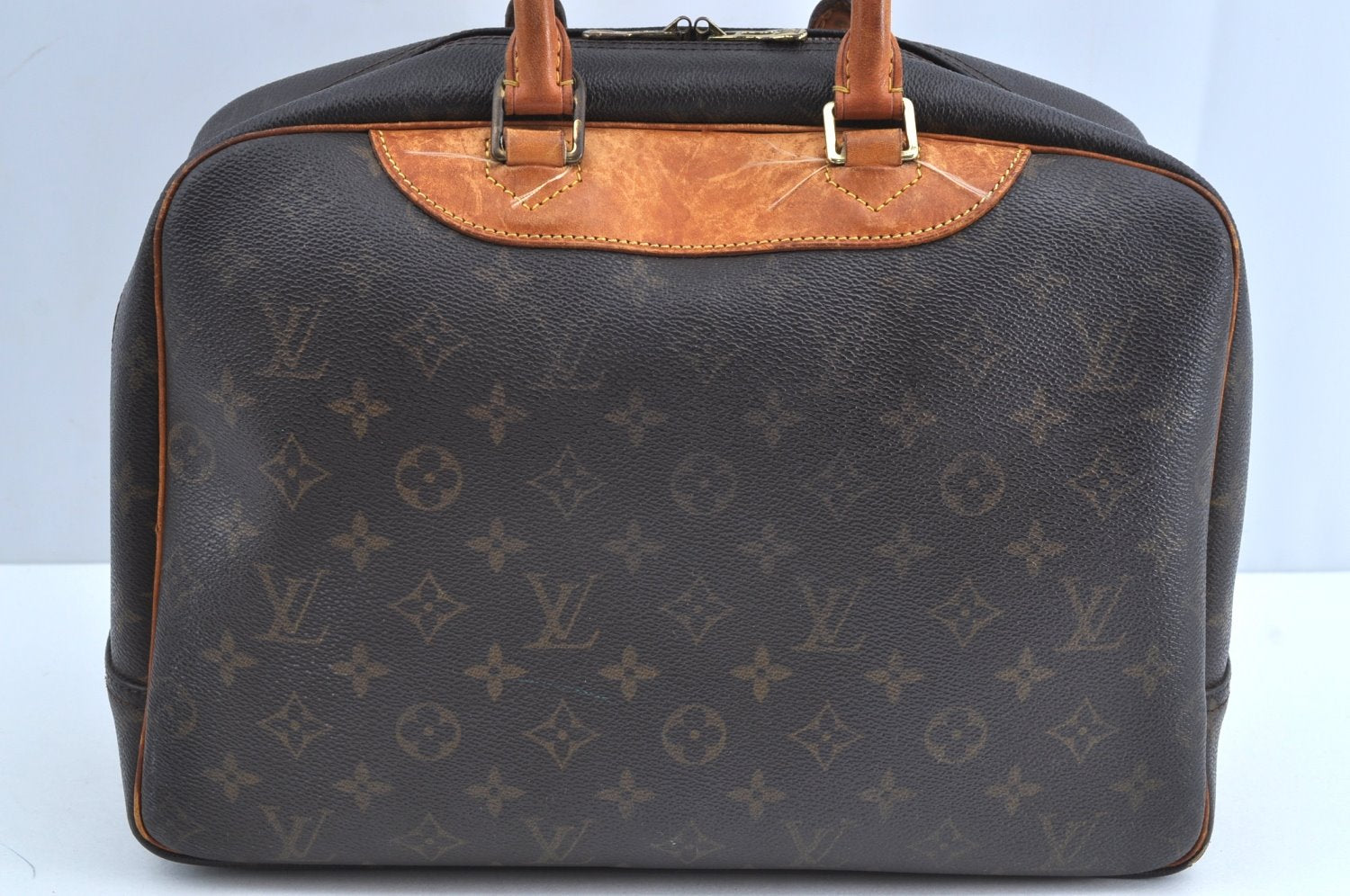 Authentic Louis Vuitton Monogram Deauville Hand Bag M47270 LV Junk K0767