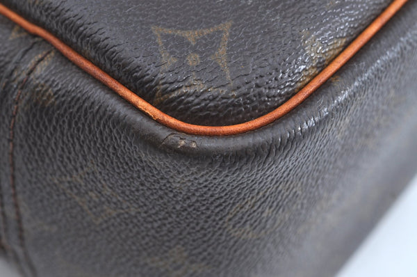 Authentic Louis Vuitton Monogram Deauville Hand Bag M47270 LV Junk K0767