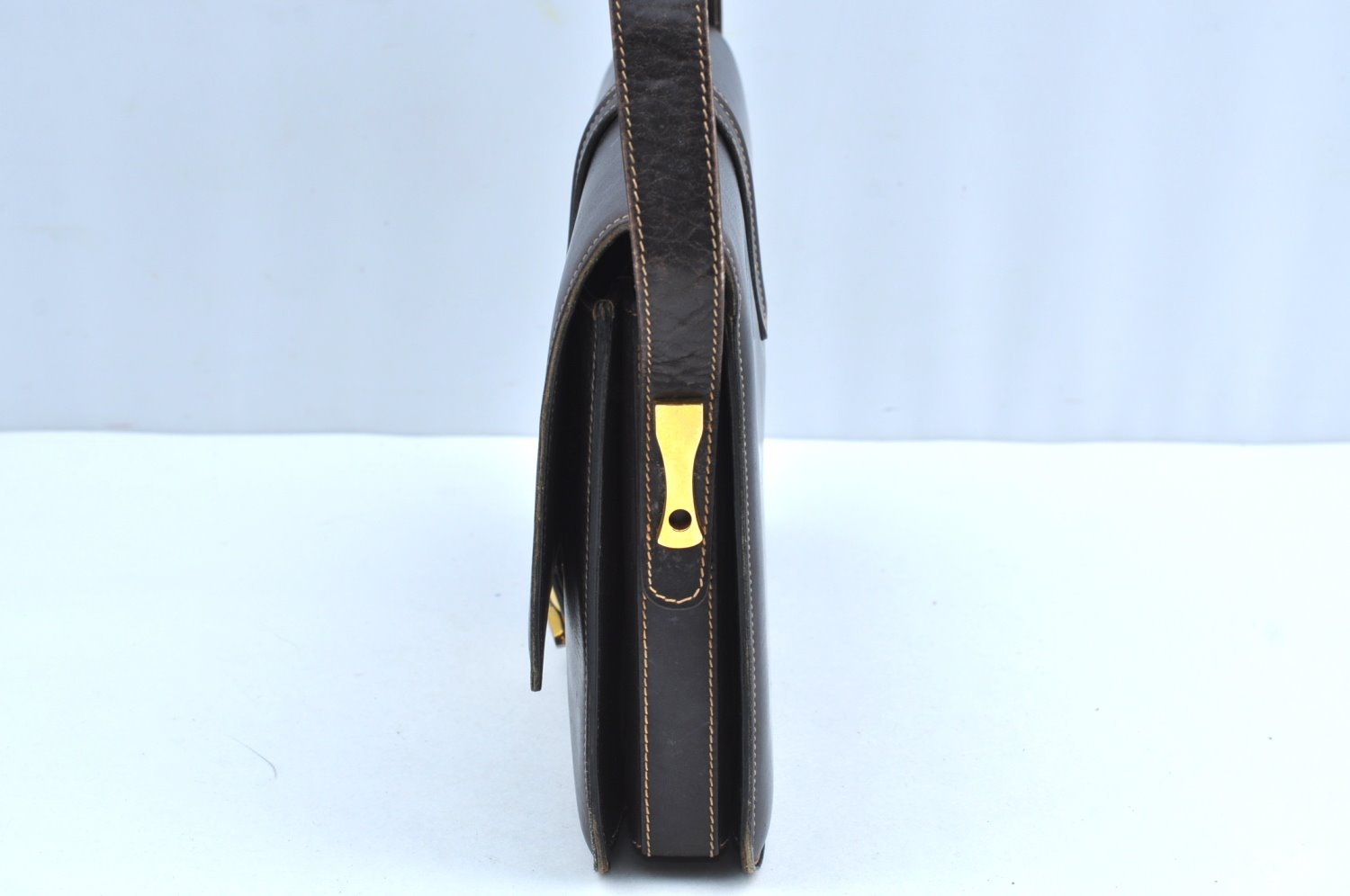 Authentic GUCCI Shoulder Hand Bag Purse Leather Brown K0908