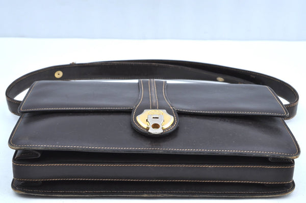 Authentic GUCCI Shoulder Hand Bag Purse Leather Brown K0908