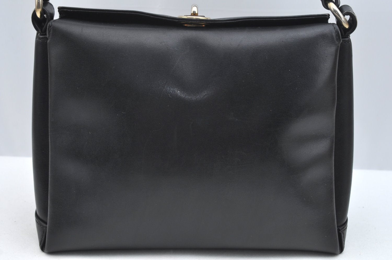 Authentic GUCCI Shoulder Hand Bag Purse Leather Black K0928