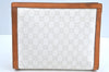 Authentic GUCCI GG Plus Clutch Hand Bag Purse PVC Leather White Brown Junk K0955