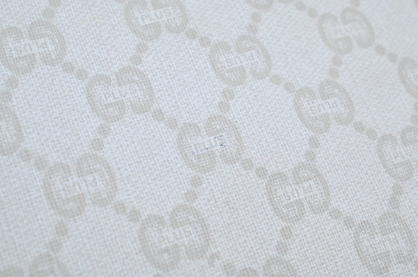 Authentic GUCCI GG Plus Clutch Hand Bag Purse PVC Leather White Brown Junk K0955