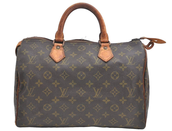 Authentic Louis Vuitton Monogram Speedy 30 Hand Boston Bag Old Modedl LV K0964