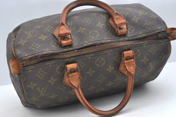 Authentic Louis Vuitton Monogram Speedy 30 Hand Boston Bag Old Modedl LV K0964