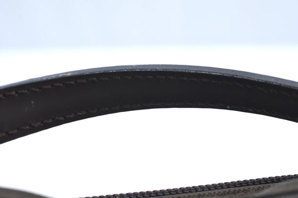 Authentic GUCCI Hand Bag Purse Nylon Leather Khaki Green Brown Junk K0986