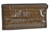Authentic FENDI Zucchino Clutch Hand Bag Purse PVC Leather Brown K0987