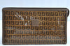 Authentic FENDI Zucchino Clutch Hand Bag Purse PVC Leather Brown K0987