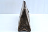 Authentic FENDI Zucchino Clutch Hand Bag Purse PVC Leather Brown K0987