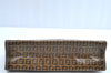 Authentic FENDI Zucchino Clutch Hand Bag Purse PVC Leather Brown K0987