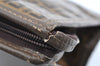 Authentic FENDI Zucchino Clutch Hand Bag Purse PVC Leather Brown K0987