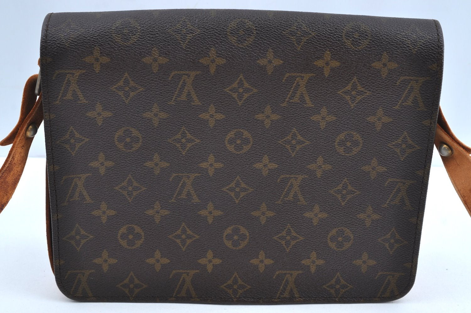 Auth Louis Vuitton Monogram Cartouchiere GM Shoulder Cross Bag Old Model K0992