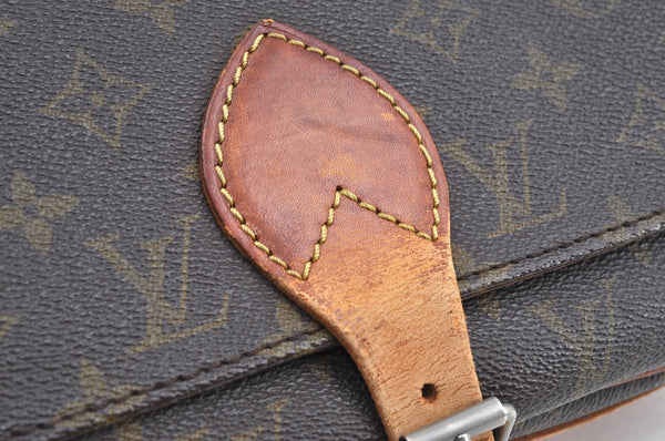 Auth Louis Vuitton Monogram Cartouchiere GM Shoulder Cross Bag Old Model K0992
