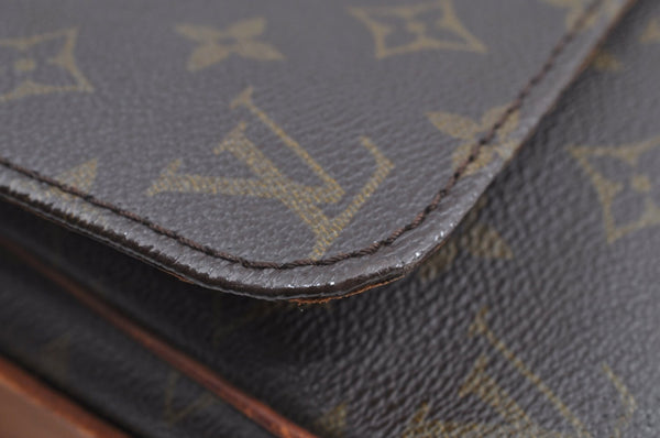 Auth Louis Vuitton Monogram Cartouchiere GM Shoulder Cross Bag Old Model K0992