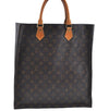 Authentic Louis Vuitton Monogram Sac Plat Hand Tote Bag M51140 LV Junk K1027