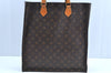 Authentic Louis Vuitton Monogram Sac Plat Hand Tote Bag M51140 LV Junk K1027