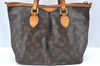 Authentic Louis Vuitton Monogram Palermo PM Shoulder Tote Bag M40145 LV K1030