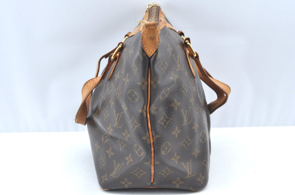 Authentic Louis Vuitton Monogram Palermo PM Shoulder Tote Bag M40145 LV K1030