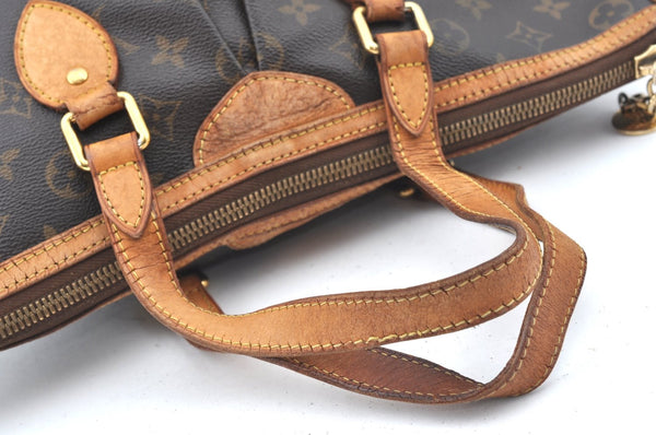 Authentic Louis Vuitton Monogram Palermo PM Shoulder Tote Bag M40145 LV K1030