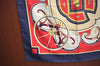 Authentic HERMES Carre 90 Scarf "Washington Carriage" Silk Navy Blue K1083