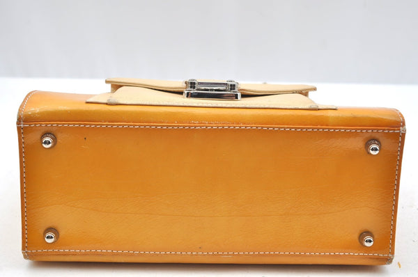Authentic FENDI 2Way Shoulder Hand Bag Purse Leather Yellow K1687