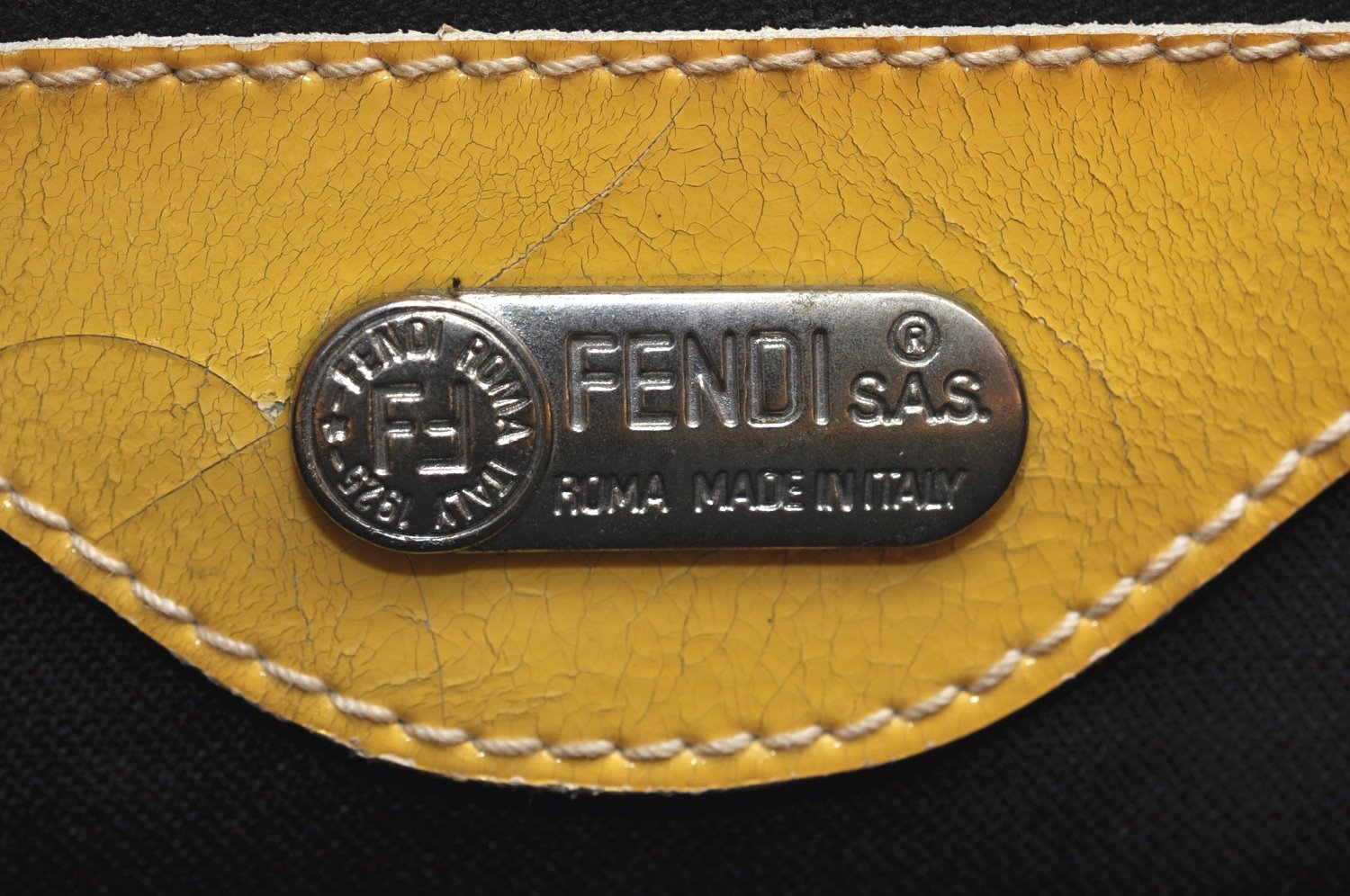 Authentic FENDI 2Way Shoulder Hand Bag Purse Leather Yellow K1687