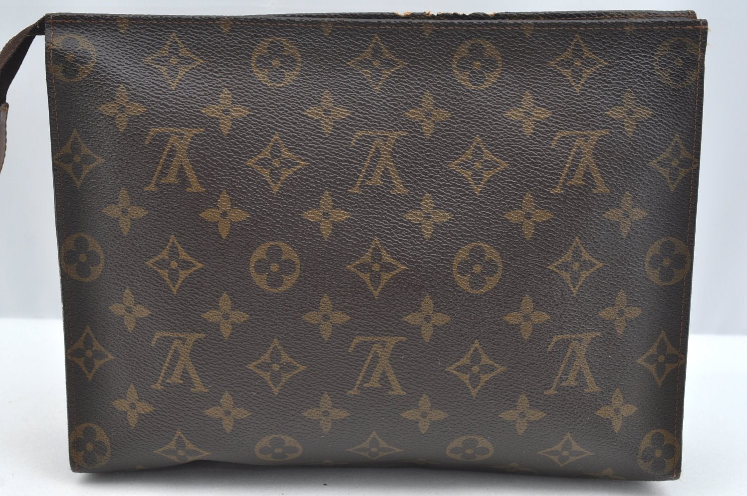 Auth Louis Vuitton Monogram Poche Toilette 26 Cosmetics Pouch Old Model LV K1699