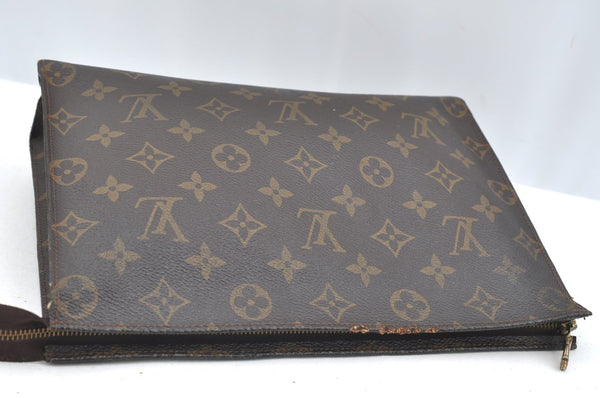 Auth Louis Vuitton Monogram Poche Toilette 26 Cosmetics Pouch Old Model LV K1699