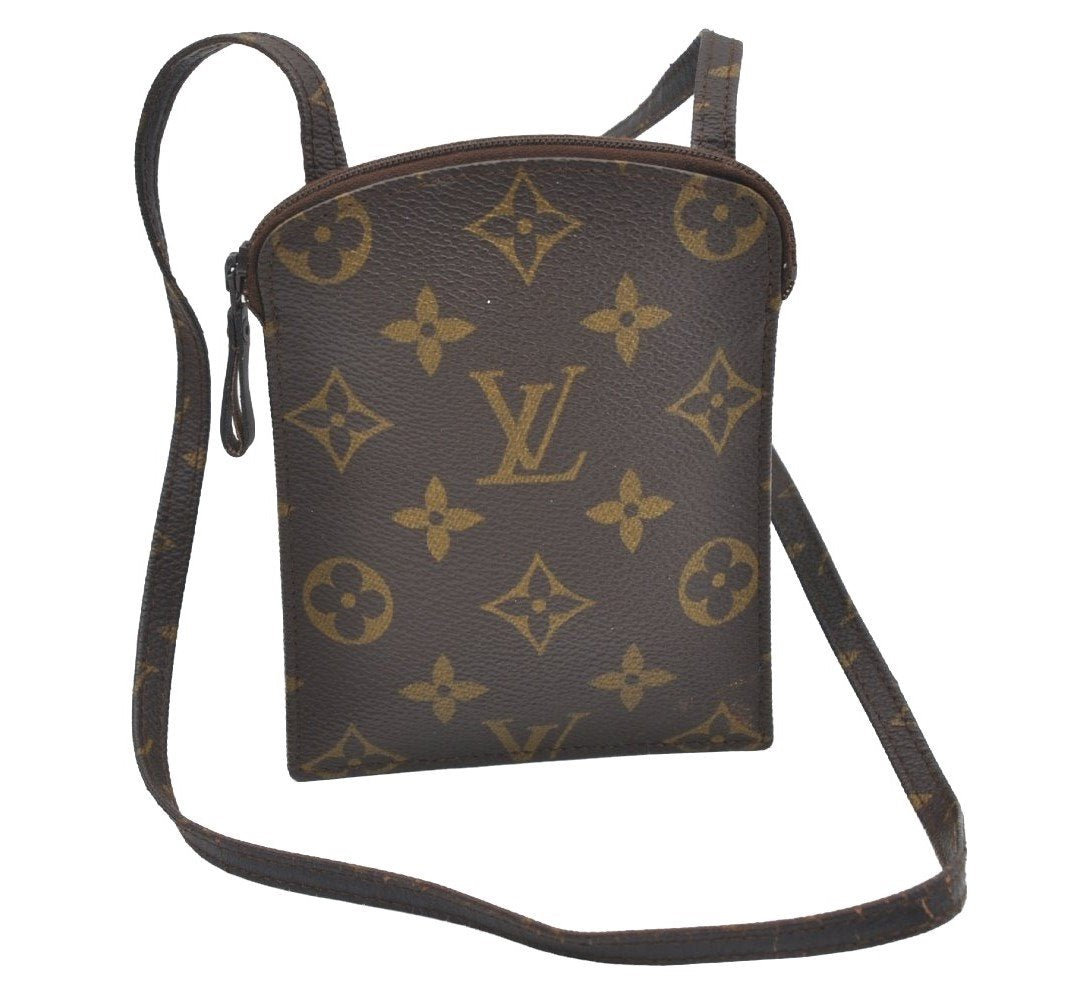 Auth Louis Vuitton Monogram Pochette Secret Shoulder Bag Pouch Old Model K1744