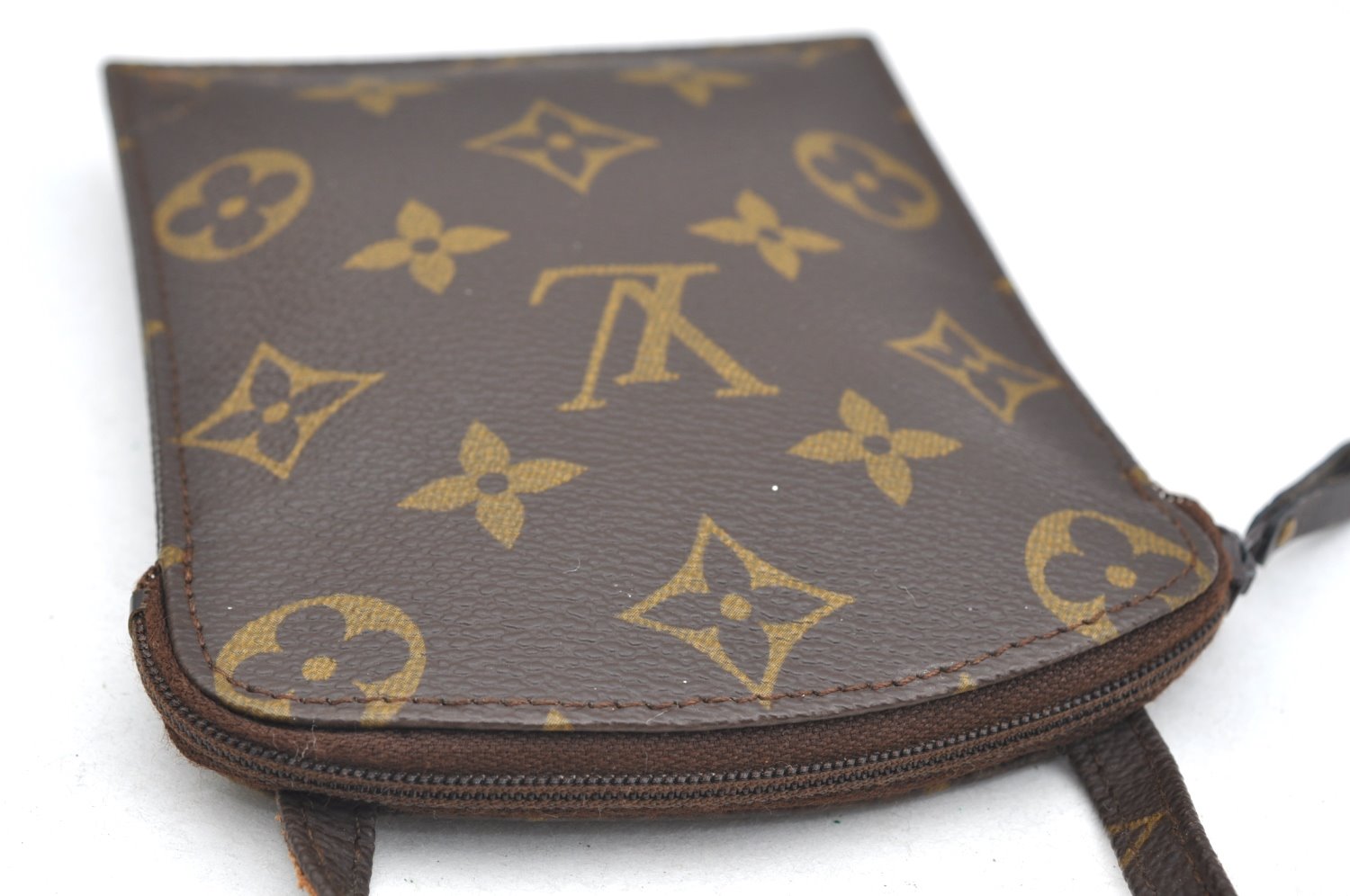 Auth Louis Vuitton Monogram Pochette Secret Shoulder Bag Pouch Old Model K1744
