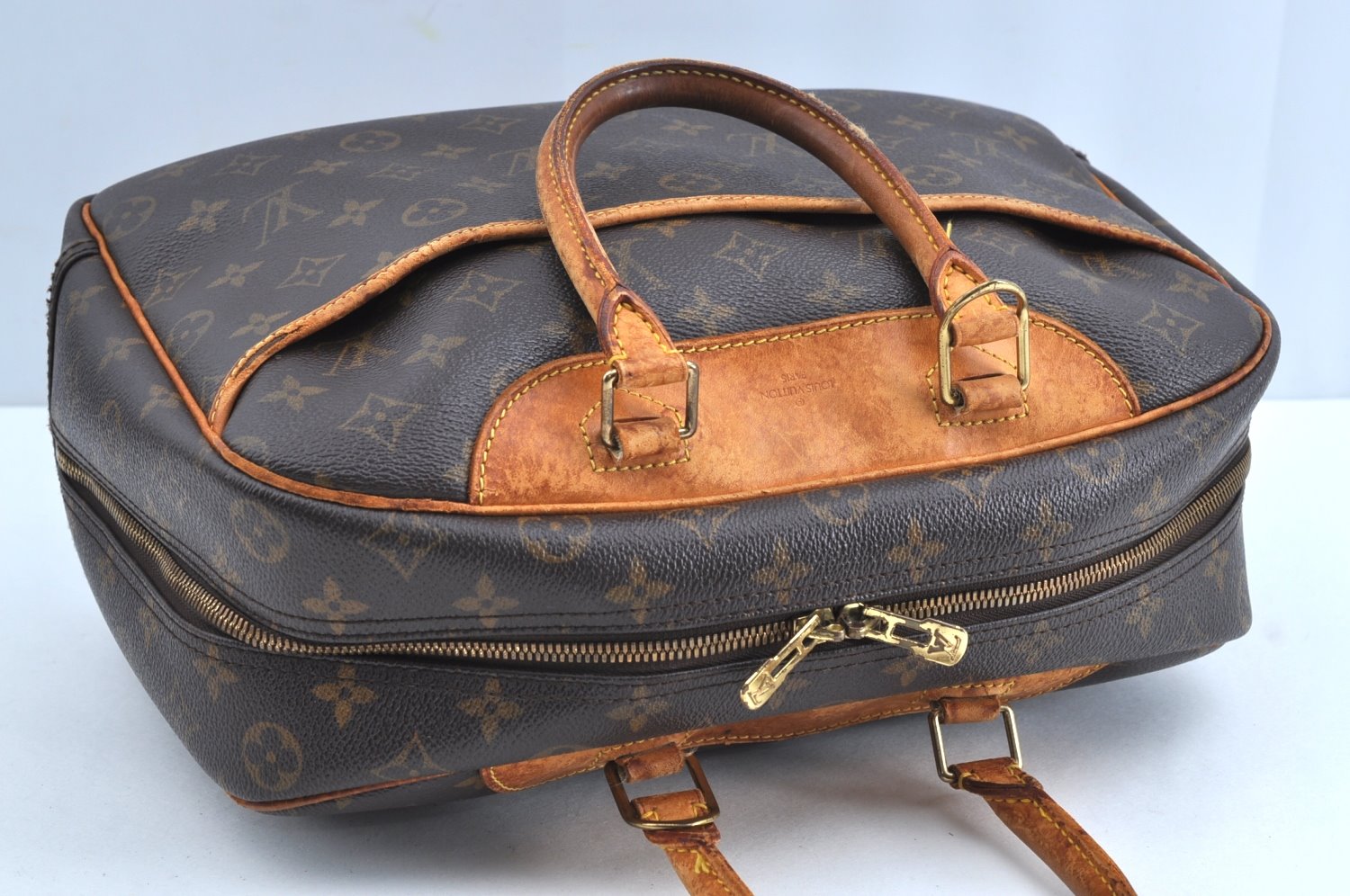 Authentic Louis Vuitton Monogram Deauville Hand Bag M47270 LV K1774