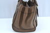 Authentic BURBERRY Vintage Leather Hand Bag Purse Brown K1829