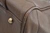 Authentic BURBERRY Vintage Leather Hand Bag Purse Brown K1829