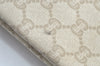Authentic GUCCI Web Sherry Line GG Plus Tote Bag PVC Leather Beige K1835