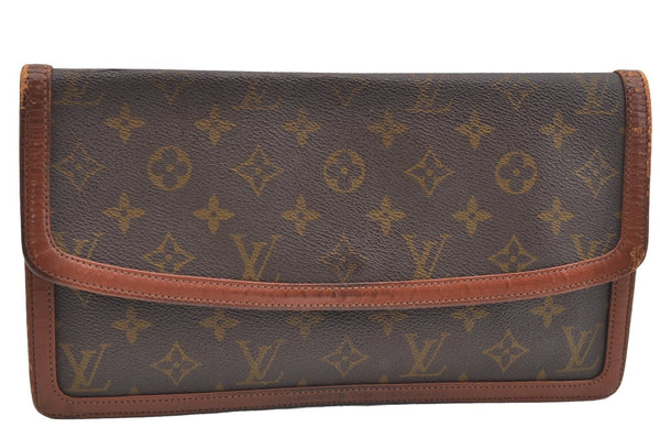 Auth Louis Vuitton Monogram Pochette Dame GM Clutch Hand Bag Old Model LV K1998