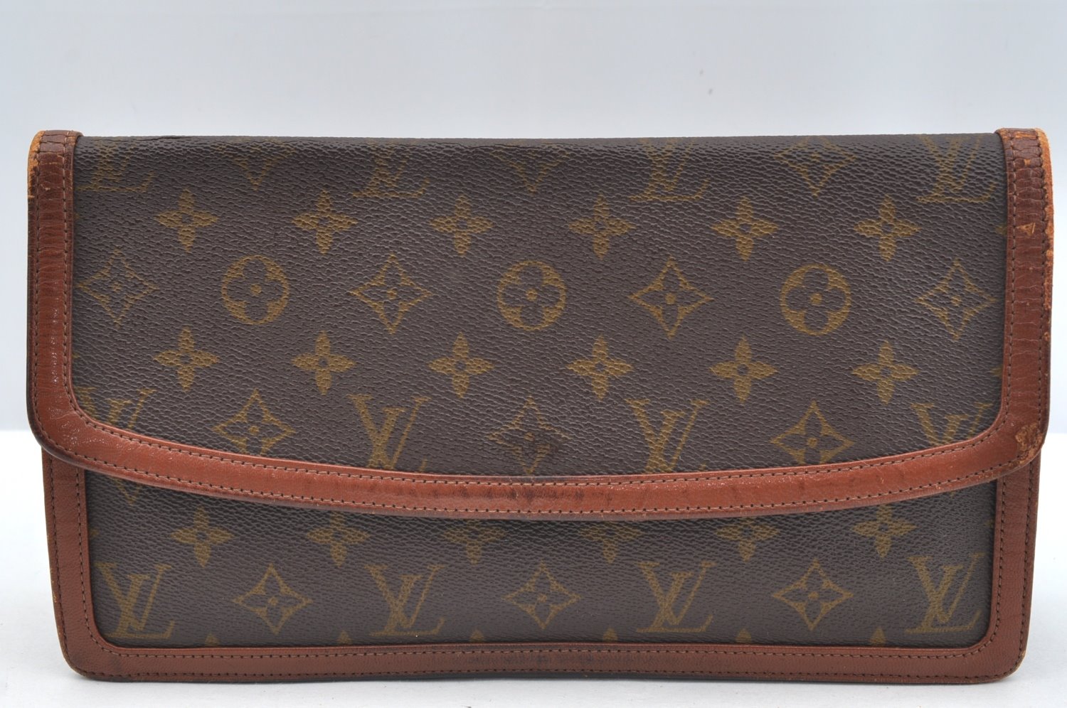 Auth Louis Vuitton Monogram Pochette Dame GM Clutch Hand Bag Old Model LV K1998