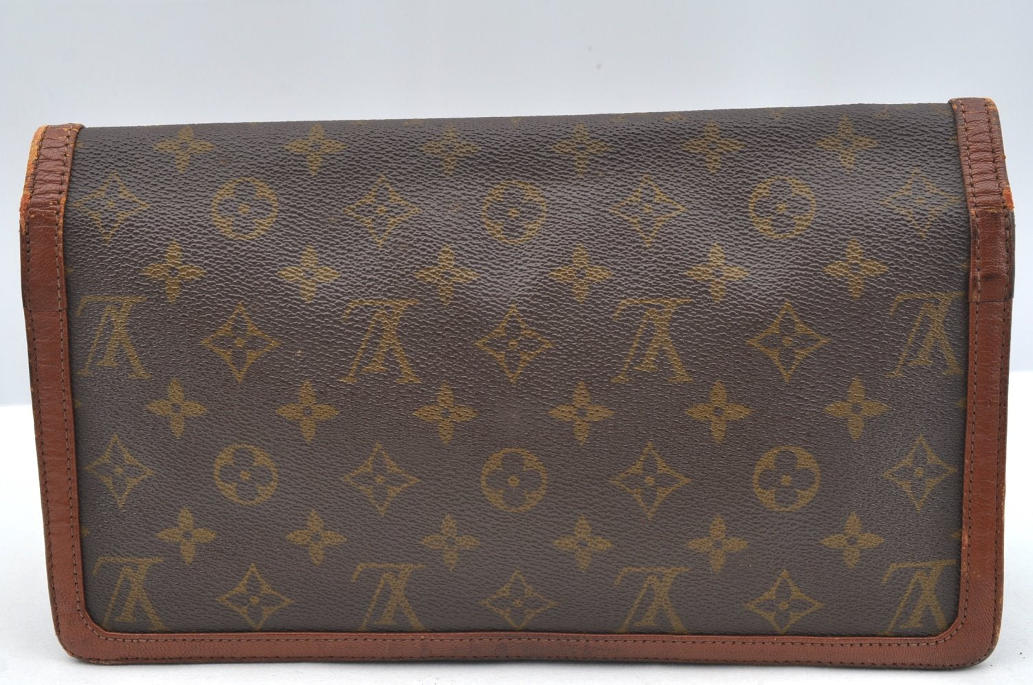 Auth Louis Vuitton Monogram Pochette Dame GM Clutch Hand Bag Old Model LV K1998