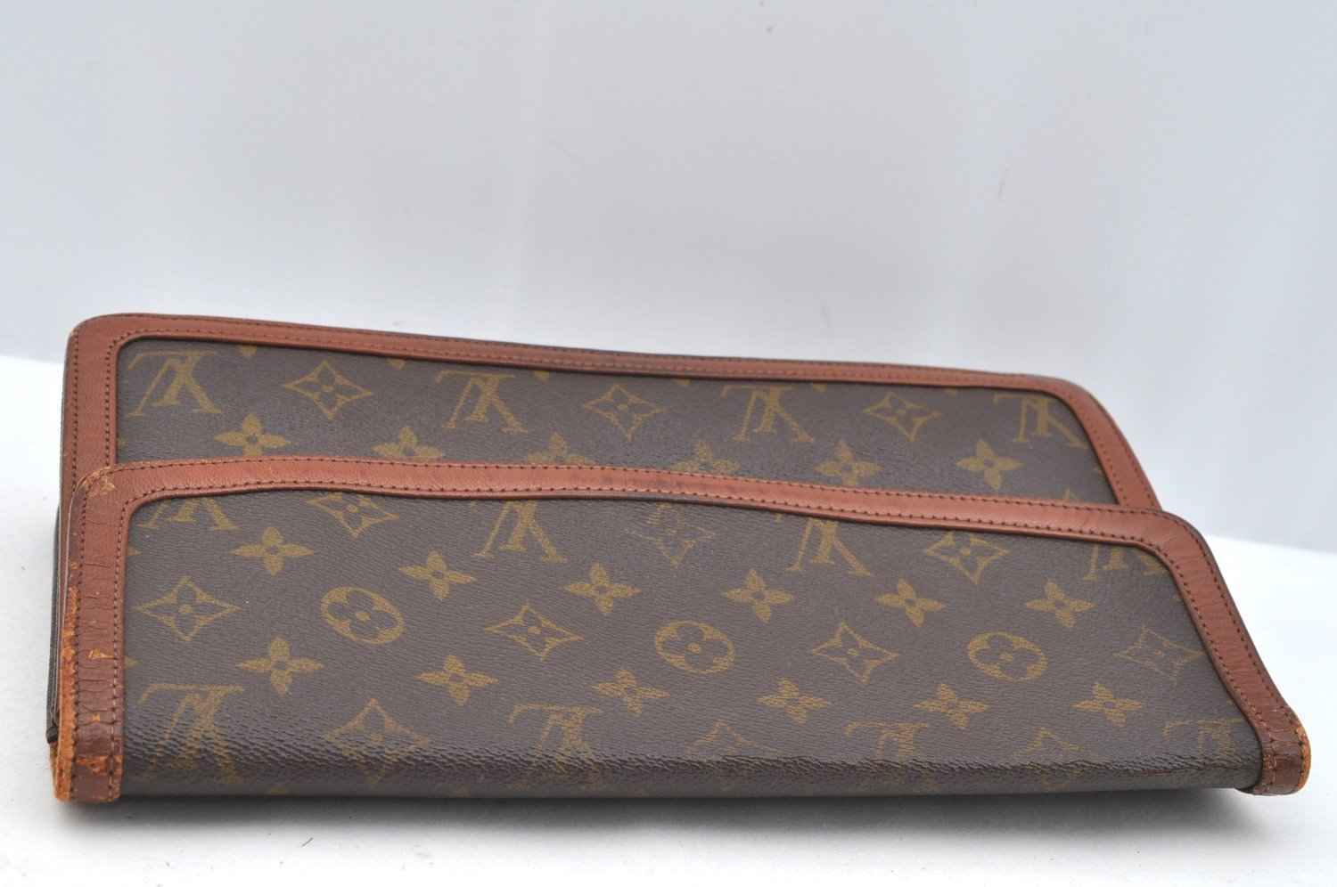 Auth Louis Vuitton Monogram Pochette Dame GM Clutch Hand Bag Old Model LV K1998