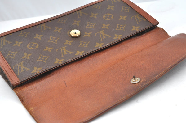 Auth Louis Vuitton Monogram Pochette Dame GM Clutch Hand Bag Old Model LV K1998