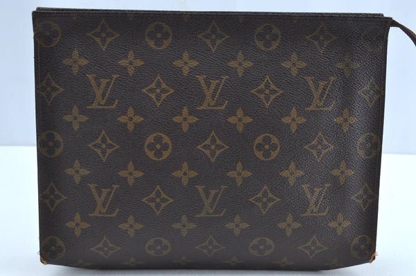 Auth Louis Vuitton Monogram Poche Toilette 26 Cosmetics Pouch Old Model K2003