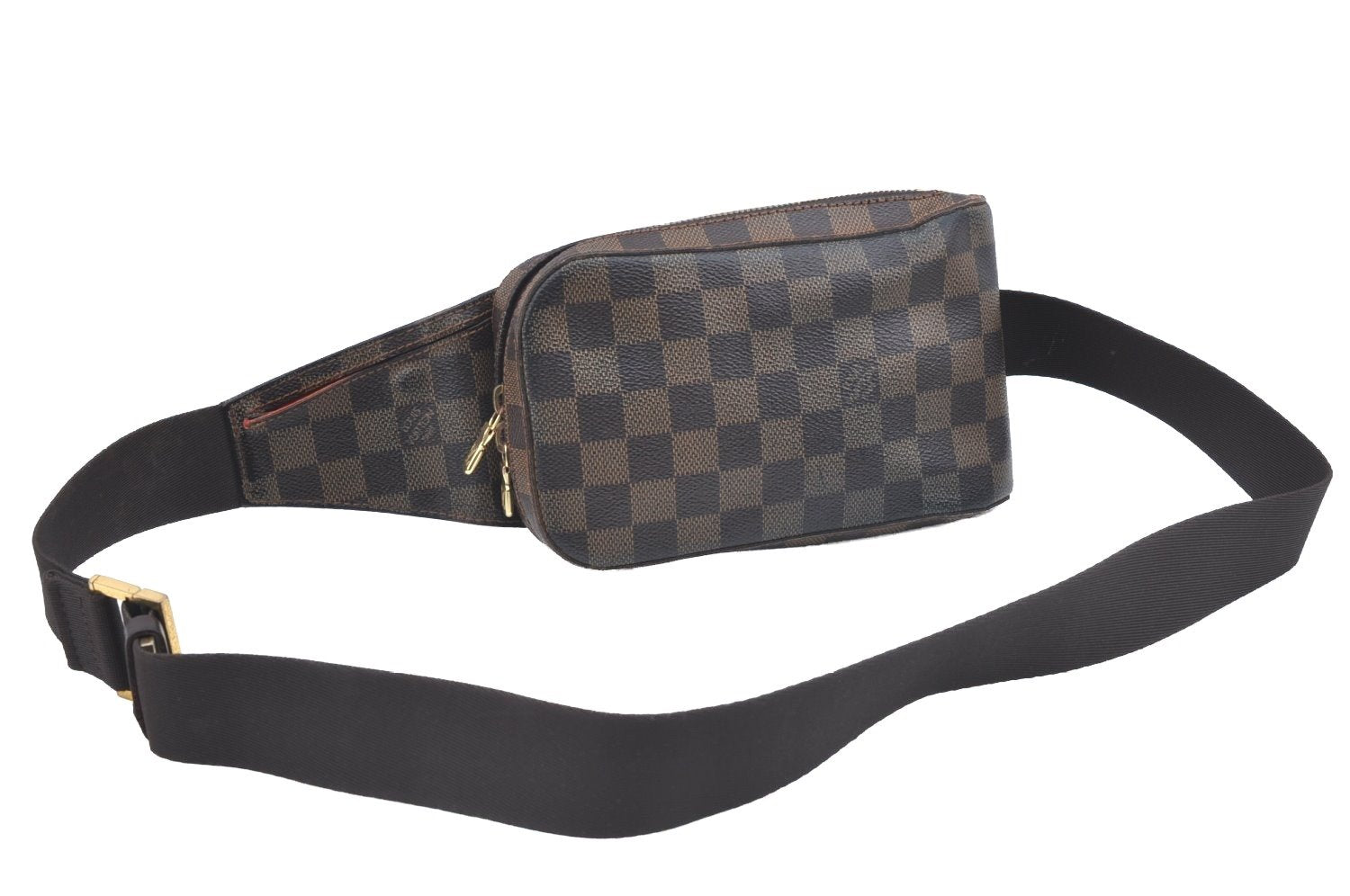 Authentic Louis Vuitton Damier Geronimos Waist Body Bag N51994 LV K2356