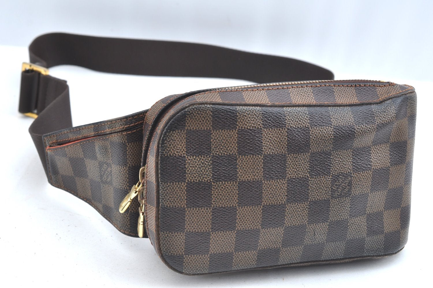 Authentic Louis Vuitton Damier Geronimos Waist Body Bag N51994 LV K2356