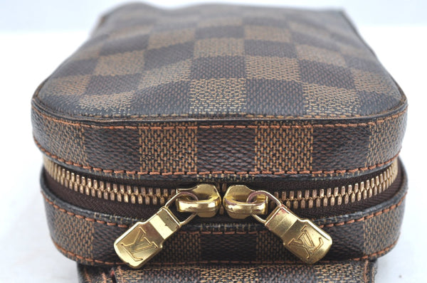 Authentic Louis Vuitton Damier Geronimos Waist Body Bag N51994 LV K2356