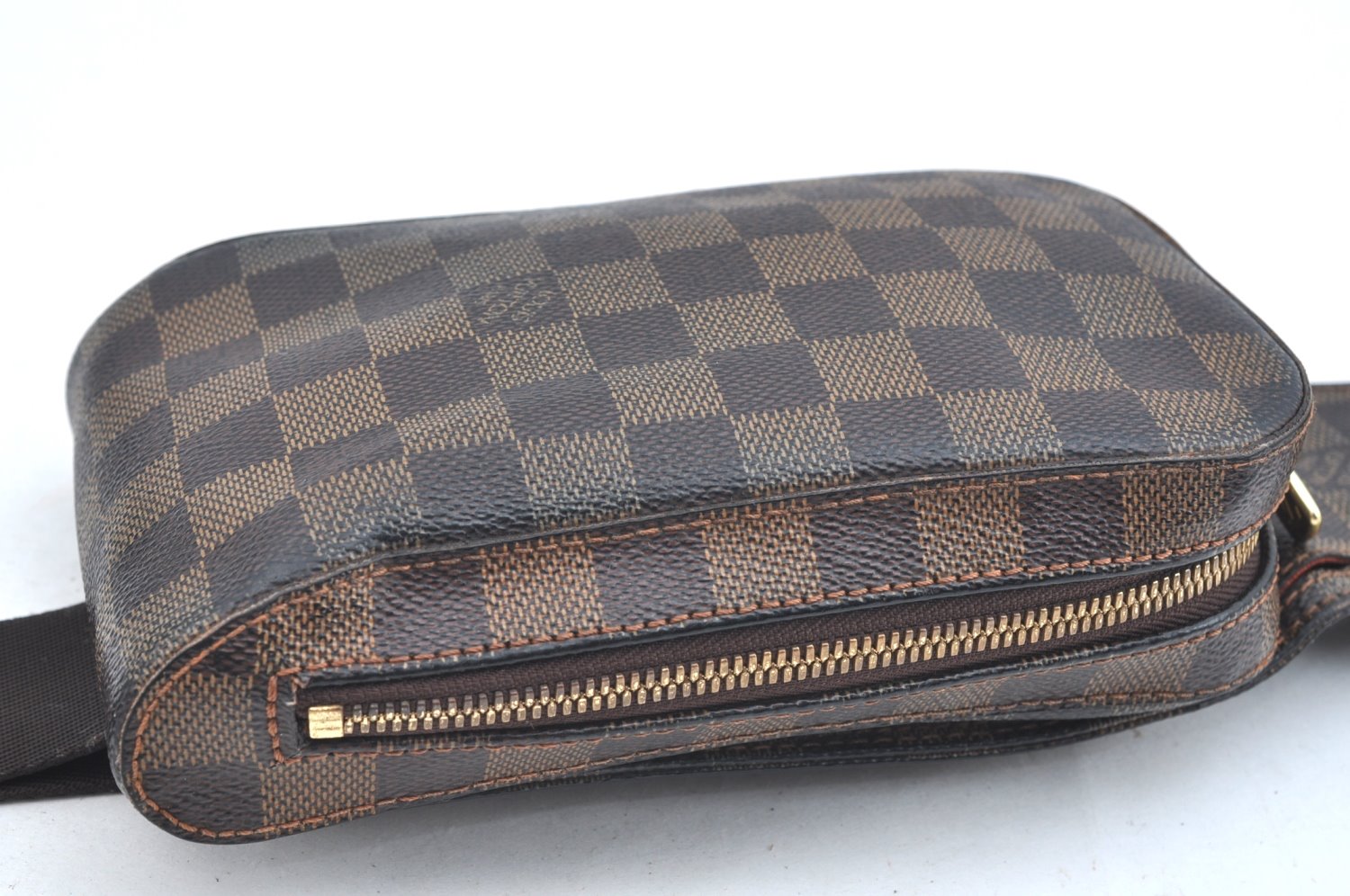 Authentic Louis Vuitton Damier Geronimos Waist Body Bag N51994 LV K2356