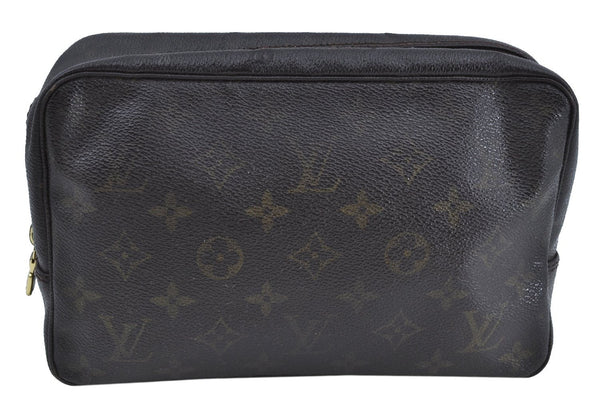 Auth Louis Vuitton Monogram Trousse Toilette 23 Clutch Hand Bag M47524 LV K3281
