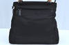 Authentic GUCCI Bamboo 2Way Shoulder Hand Bag Purse Nylon Leather Black K3713