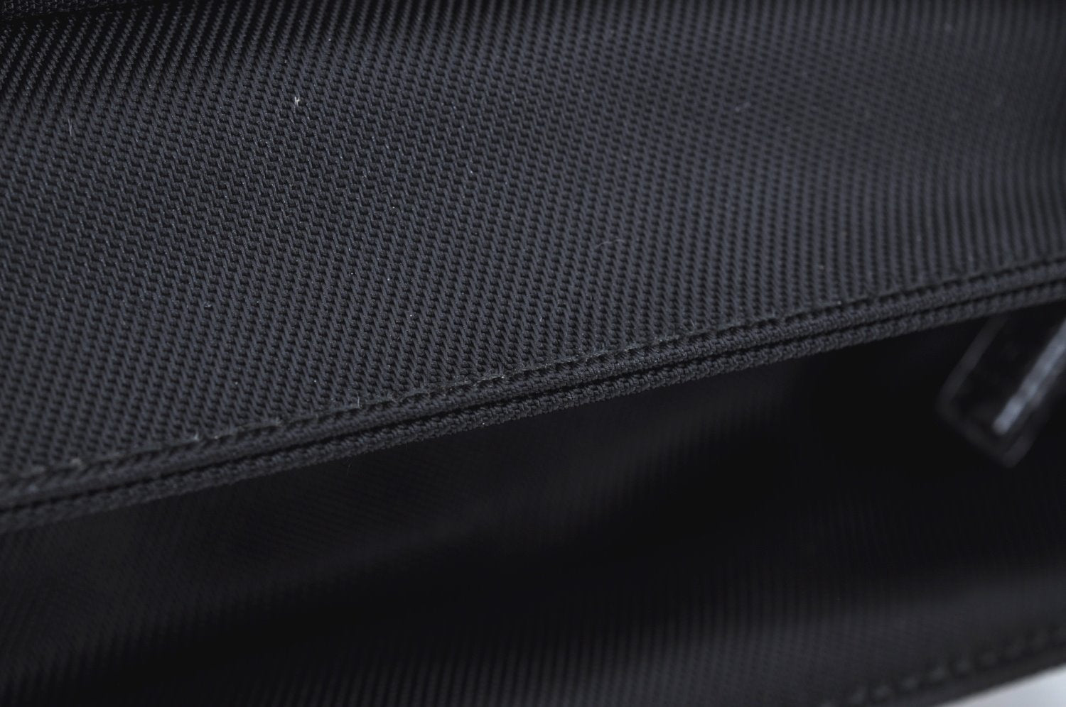 Authentic GUCCI Bamboo 2Way Shoulder Hand Bag Purse Nylon Leather Black K3713