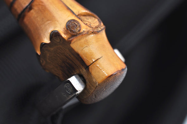 Authentic GUCCI Bamboo 2Way Shoulder Hand Bag Purse Nylon Leather Black K3713