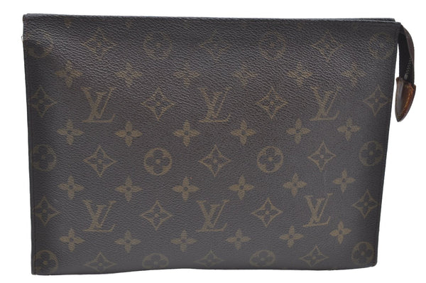 Authentic Louis Vuitton Monogram Poche Toilette 26 Cosmetics Pouch Junk K4036