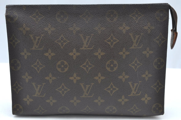 Authentic Louis Vuitton Monogram Poche Toilette 26 Cosmetics Pouch Junk K4036